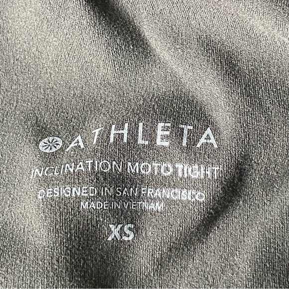 Athleta Inclination Moto tight Leggings Green with pockets 47149 - Picture 12 of 15